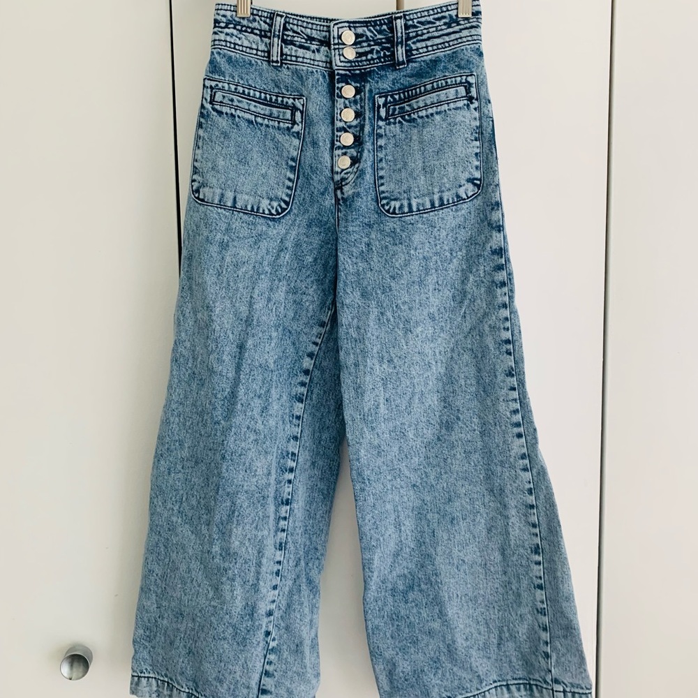 Wide Leg Free People Jeans